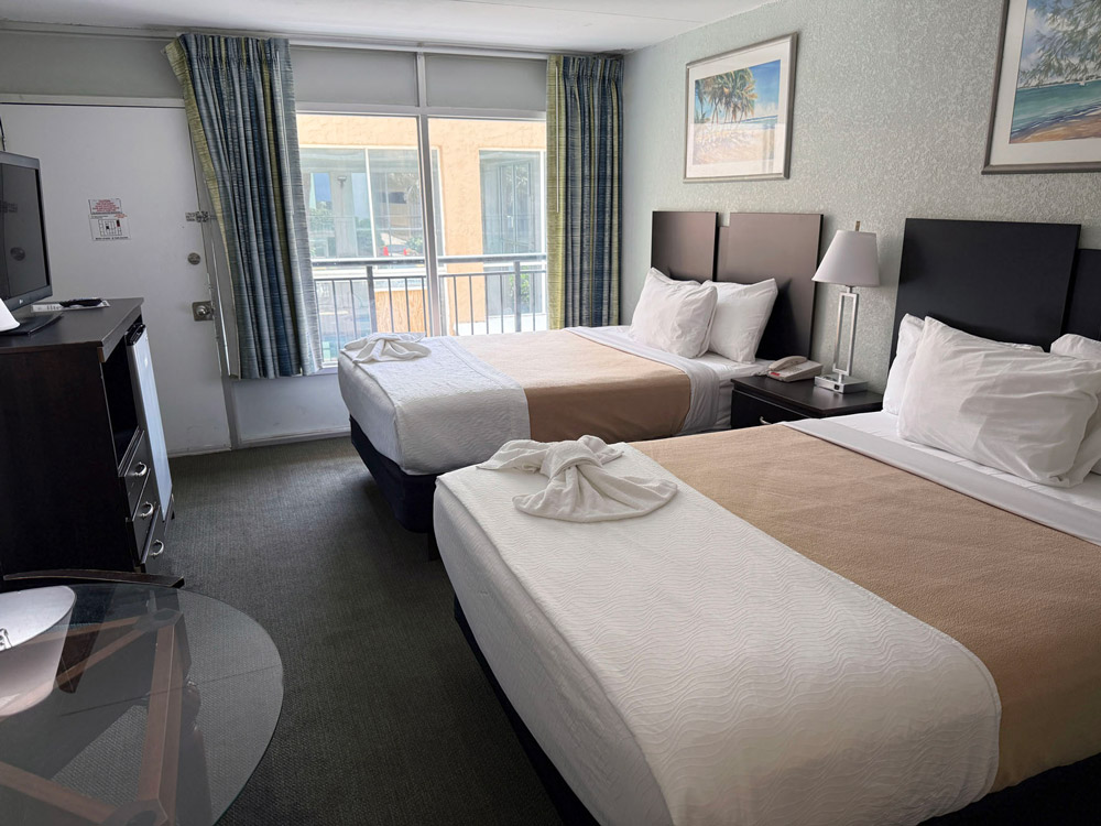 accommodation Side View with 2 Queen Beds